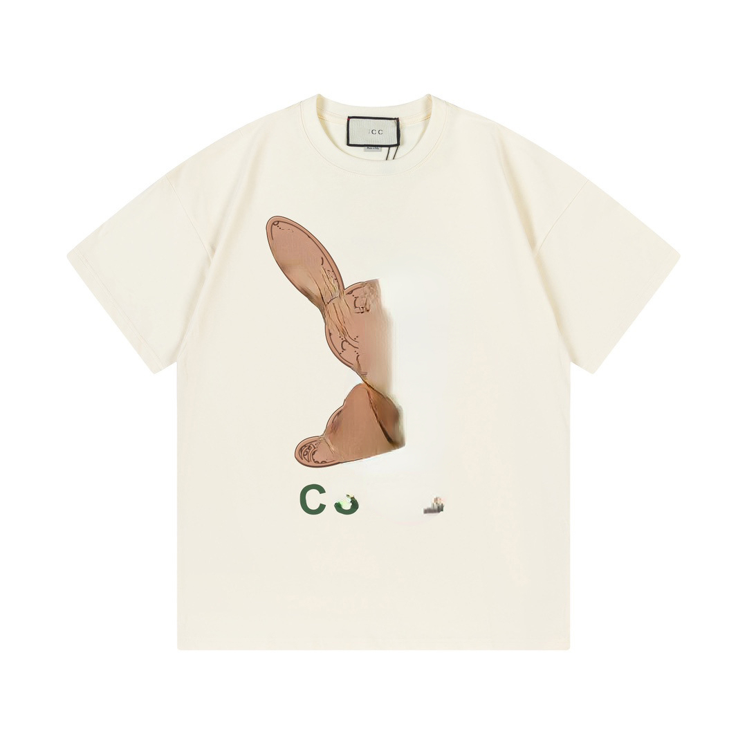 Correct Version of Digital Printing Men's T-Shirts Khaki Rabbit Word Mother and Daughter Short Sleeve T-shirt Summer, White
Correct Version of Digital Printing Men's T-Shirts Khaki Rabbit Word Mother and Daughter Short Sleeve T-shirt Summer, White