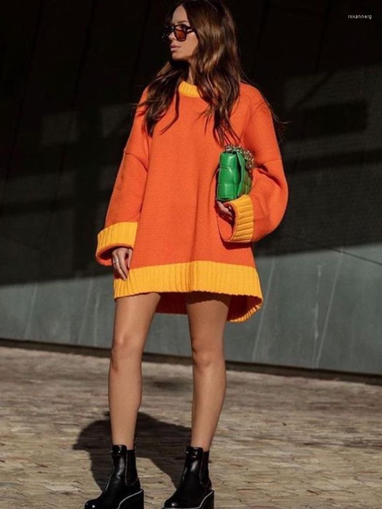 Women's Sweaters Patchwork Women Knitted Sweater Autumn Orange Casual Loose Long Sleeve Pullover Tops Female 2023 Streetwear Chic Ladies, A yellow
Women's Sweaters Patchwork Women Knitted Sweater Autumn Orange Casual Loose Long Sleeve Pullover Tops Female 2023 Streetwear Chic Ladies, A yellow