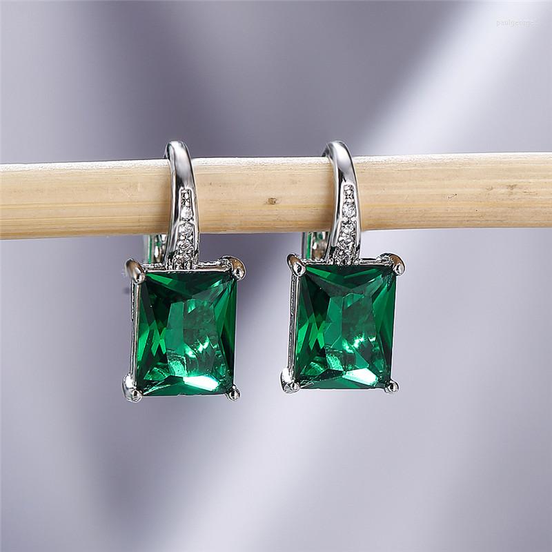 Hoop Earrings Luxury Big Rectangle Stone For Women Silver Color Green Red Purple Blue Zircon Wedding Ear Buckle Mom Jewelry
Hoop Earrings Luxury Big Rectangle Stone For Women Silver Color Green Red Purple Blue Zircon Wedding Ear Buckle Mom Jewelry