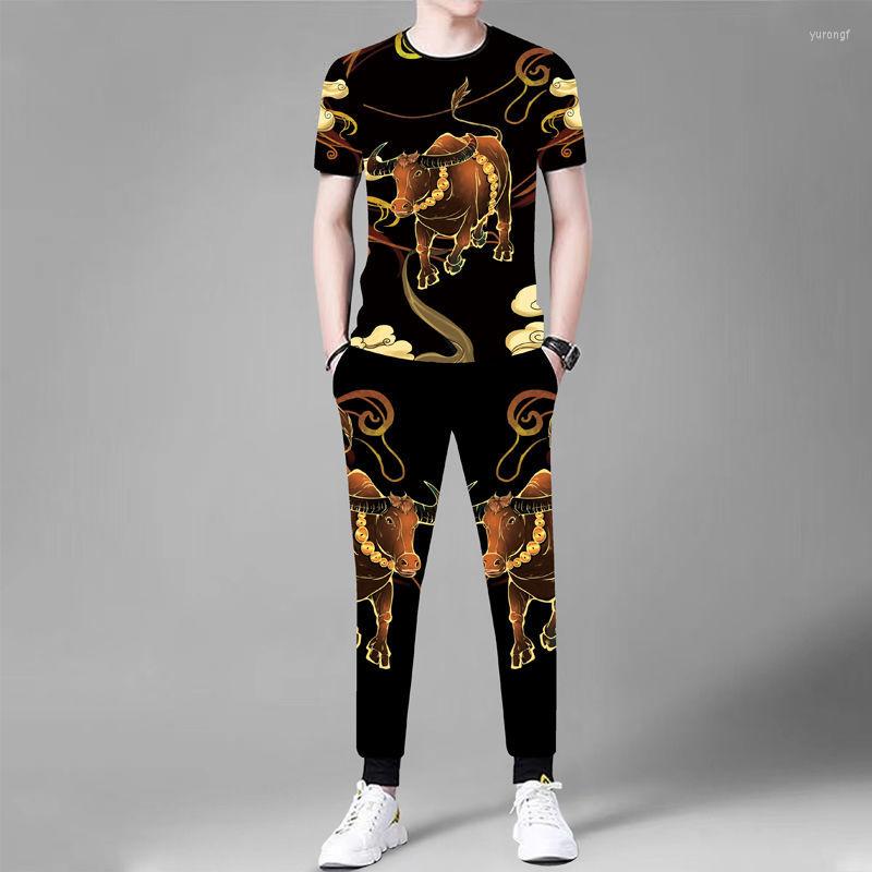 Men's Tracksuits Men's Short-sleeved Suit Tiger Print 2023 Summer Round Neck T-shirt Lace-up Pants Streetwear Casual Clothing M, Same as pictures1
Men's Tracksuits Men's Short-sleeved Suit Tiger Print 2023 Summer Round Neck T-shirt Lace-up Pants Streetwear Casual Clothing M, Same as pictures1