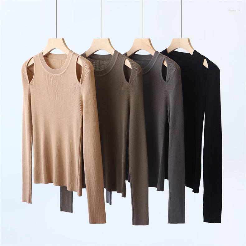 Women's Sweaters Autumn Wool Knitwear Sweater Shoulder Hollow Bottoming Shirt Pullover Round Neck Winter Slim Fit Solid Inner Fashion, Black
Women's Sweaters Autumn Wool Knitwear Sweater Shoulder Hollow Bottoming Shirt Pullover Round Neck Winter Slim Fit Solid Inner Fashion, Black