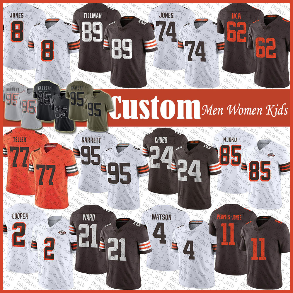 Custom Nick Chubb Deshaun Watson Brown Football Jersey Myles Garrett Amari Cooper Denzel Ward David Njoku Cedric Tillman Siaki Ika Dawand Jones Elijah Moore Joe Haeg, Shown
Custom Nick Chubb Deshaun Watson Brown Football Jersey Myles Garrett Amari Cooper Denzel Ward David Njoku Cedric Tillman Siaki Ika Dawand Jones Elijah Moore Joe Haeg, Shown