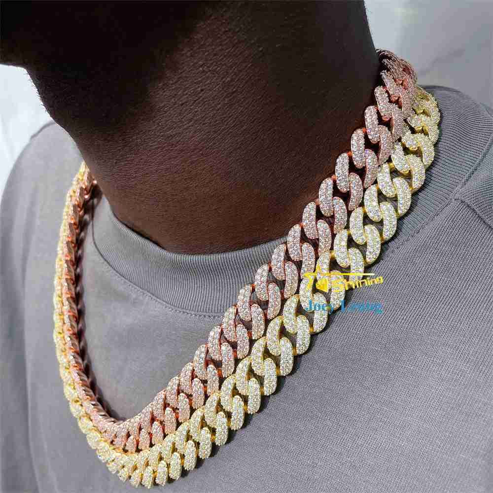 Fine Jewelry Hip Hop Gold Plated 925 Silver 2 Rows 13mm 15mm Moissanite Diamond Iced Out Miami Cuban Link Chain Necklace for Men
Fine Jewelry Hip Hop Gold Plated 925 Silver 2 Rows 13mm 15mm Moissanite Diamond Iced Out Miami Cuban Link Chain Necklace for Men