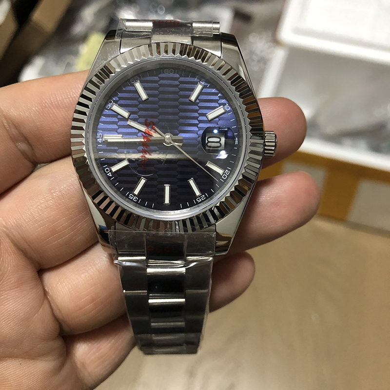 Mens Watch Ripple Dial Automatic Mechanical Movement Sapphire Crystal Waterproof Stainless Steel Male Wristwatches, Blue
Mens Watch Ripple Dial Automatic Mechanical Movement Sapphire Crystal Waterproof Stainless Steel Male Wristwatches, Blue