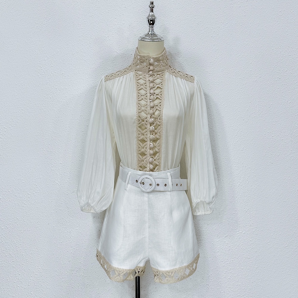 Two Piece Dress In Australian 2023 Luxury Designer Design New Set Ramie Embroidered Shirt Linen Embroidered Shorts Set, Ivory
Two Piece Dress In Australian 2023 Luxury Designer Design New Set Ramie Embroidered Shirt Linen Embroidered Shorts Set, Ivory