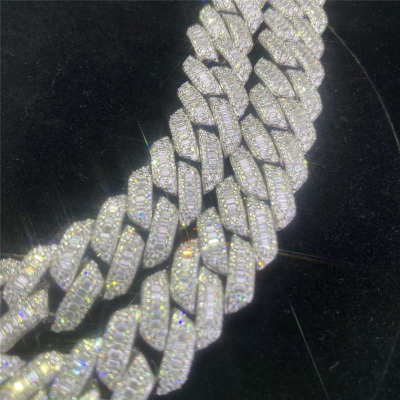 15mm Vvs Moissanite Diamond Sterling Silver 925 White Gold Men Hip Hop Men Jewelry Bling Baguette Moissanite Cuban Link Chain
15mm Vvs Moissanite Diamond Sterling Silver 925 White Gold Men Hip Hop Men Jewelry Bling Baguette Moissanite Cuban Link Chain