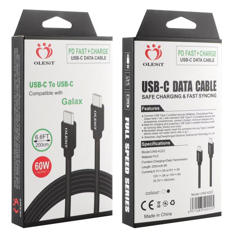 Olesit PD 60W 30W 27W USB C TO C charging phone charger data cable for smartphone samsung huawei Type-c to type-c 3ft 6ft 10ft, White
Olesit PD 60W 30W 27W USB C TO C charging phone charger data cable for smartphone samsung huawei Type-c to type-c 3ft 6ft 10ft, White