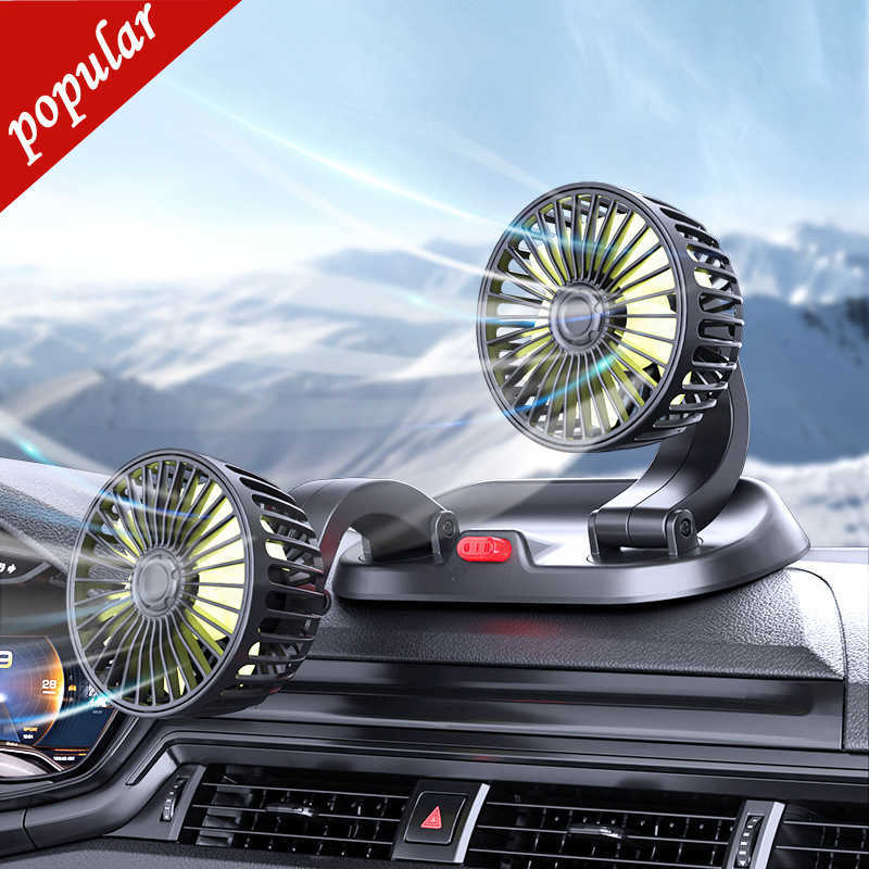 New Car Fan Cooling Fan Dual Head USB Car Fan Low Noise 2 Speeds 360 Degree Adjustable Air Circulation Fans for Dashboard RV Truck
New Car Fan Cooling Fan Dual Head USB Car Fan Low Noise 2 Speeds 360 Degree Adjustable Air Circulation Fans for Dashboard RV Truck