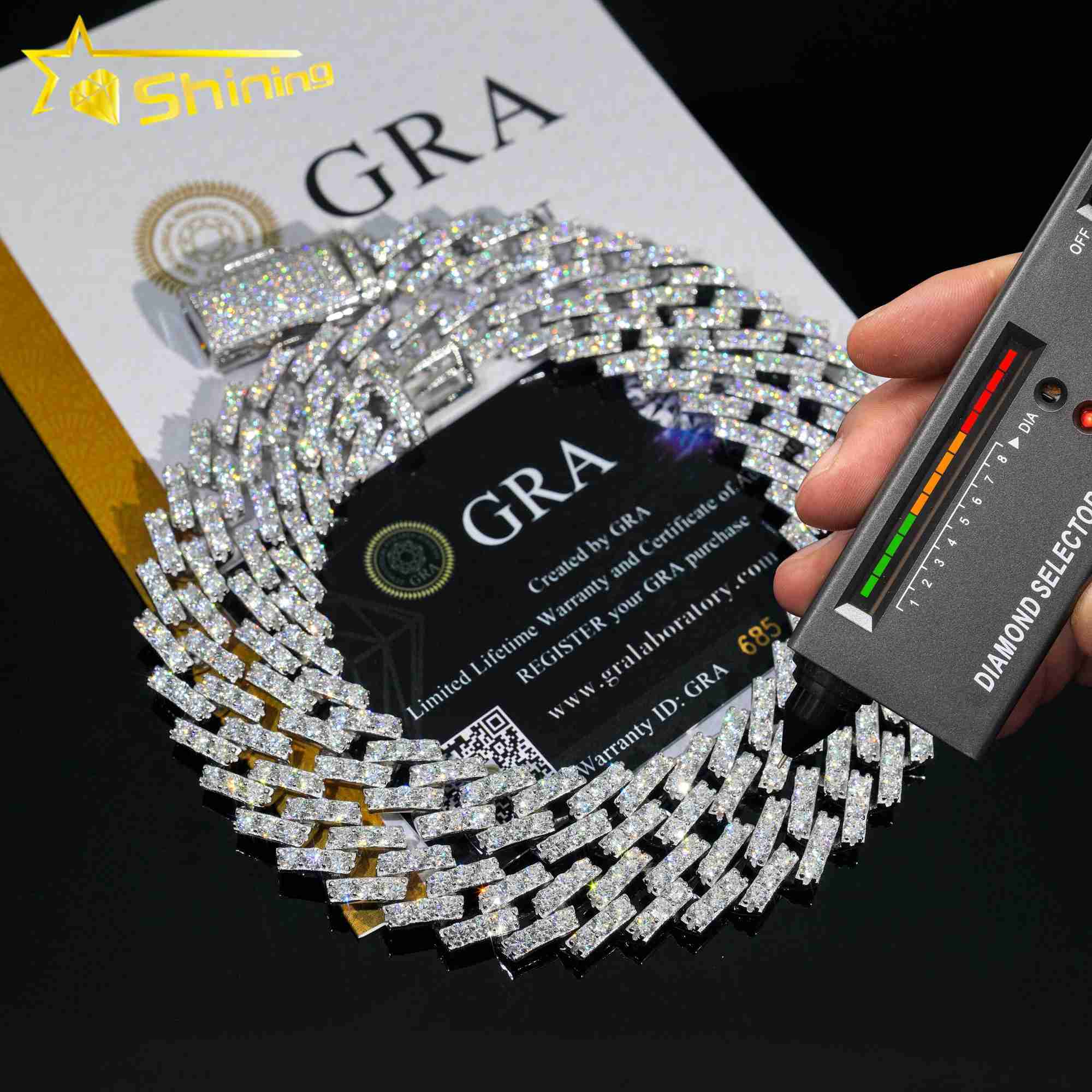 Pass Diamond Tester One Row 925 Sterling Silver Vvs Moissanite Diamond Cuban Link Chain Necklace
Pass Diamond Tester One Row 925 Sterling Silver Vvs Moissanite Diamond Cuban Link Chain Necklace