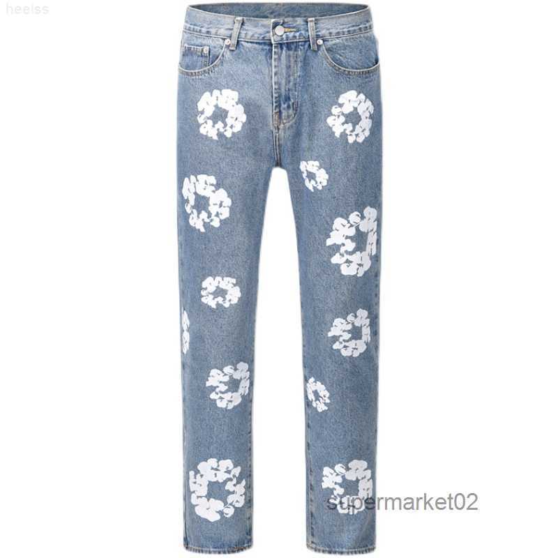 Men's Jeans Jeans Street Denim Tears Style Kapok Washed Straight Vintage Loose SZ0B, White2
Men's Jeans Jeans Street Denim Tears Style Kapok Washed Straight Vintage Loose SZ0B, White2