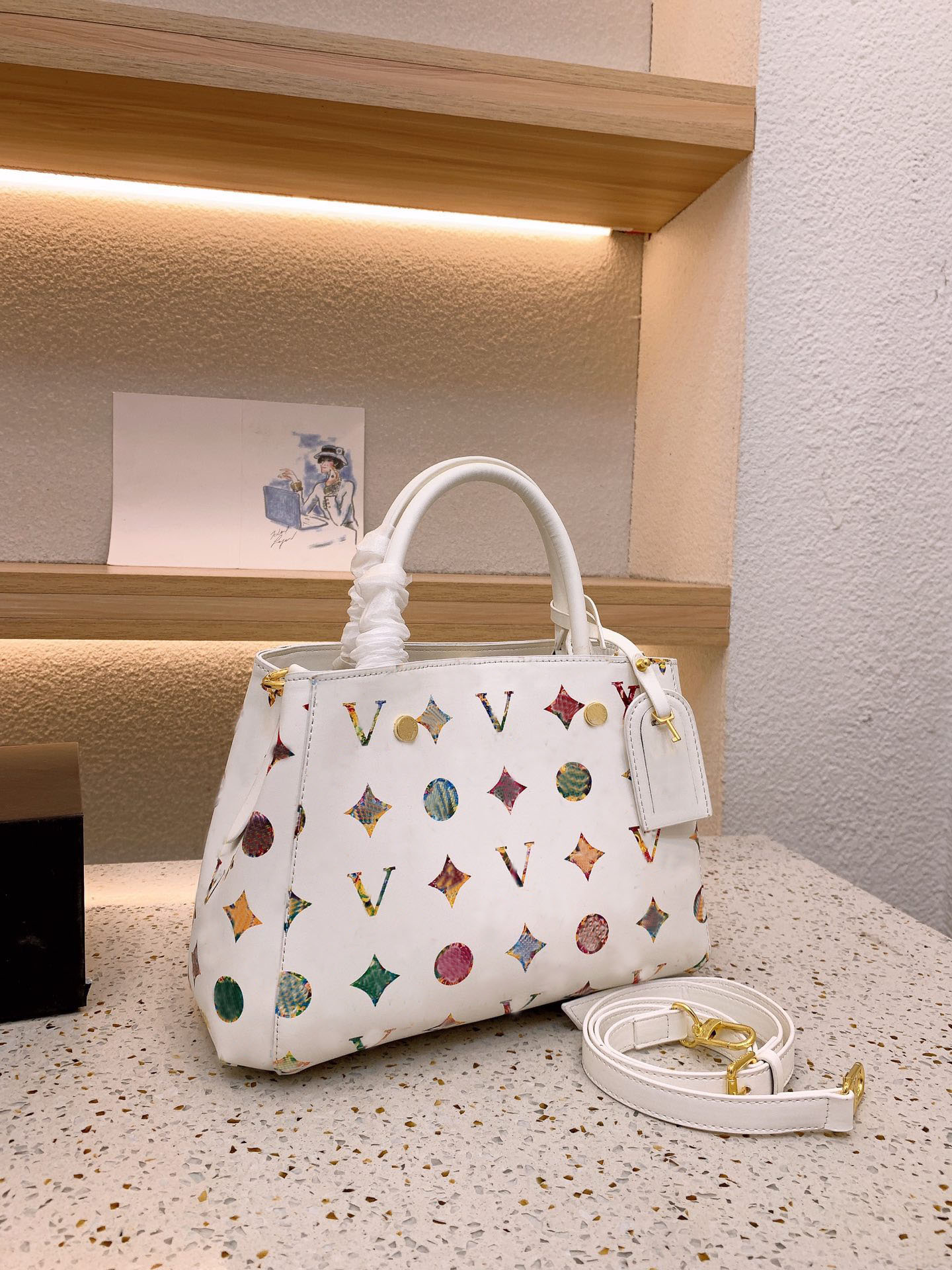 Genuine leather women tote bag classic shoulder bag clutch handbag luxury designer bag Color screen printing crossbody bag messenger package evening bags, White big logo
Genuine leather women tote bag classic shoulder bag clutch handbag luxury designer bag Color screen printing crossbody bag messenger package evening bags, White big logo