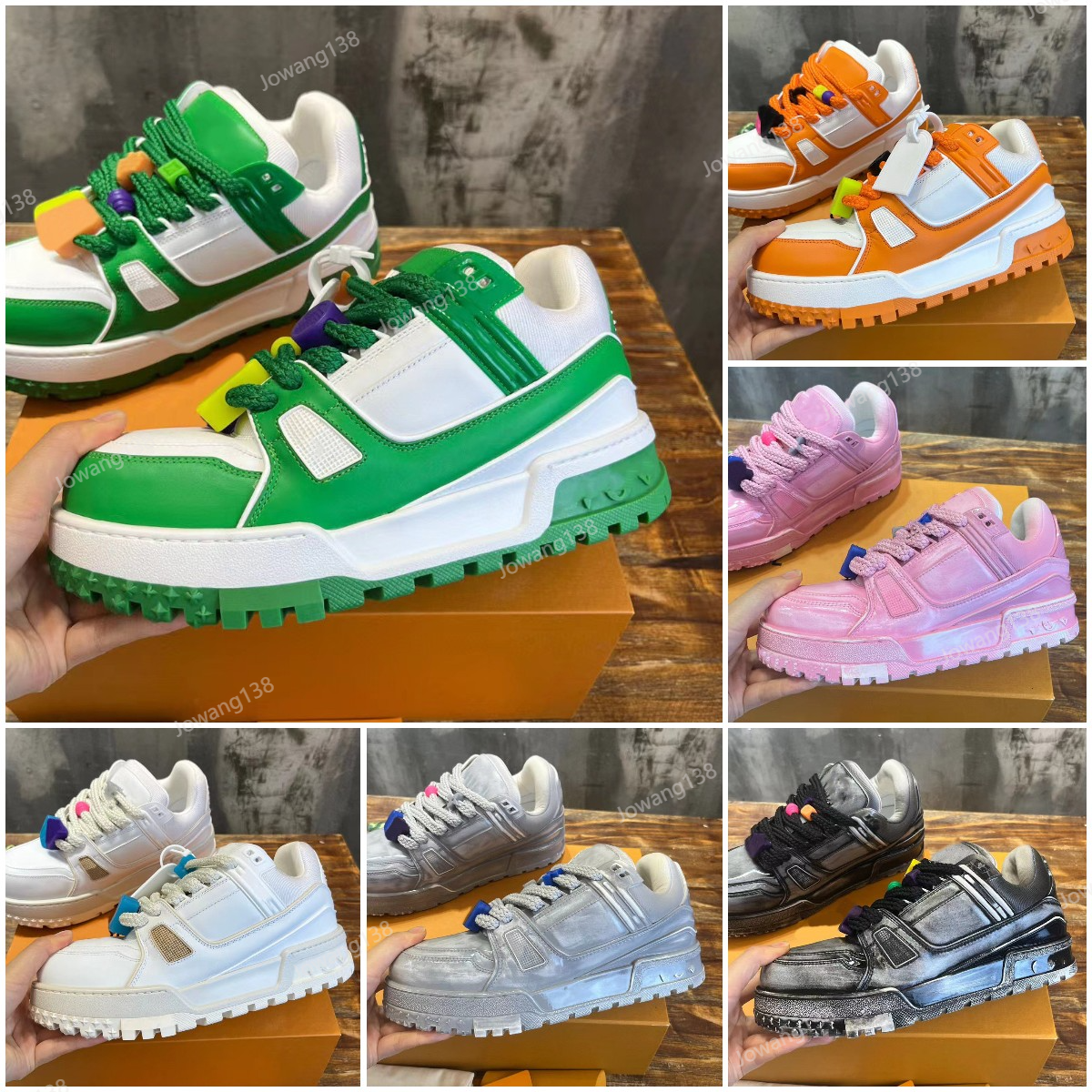 Trainer Maxi Shoes Designer Sneakers For Men Women Plate-forme Buckle Leather Sneaker Board Shoes Fashion Bread Shoes Size 35-45, Color6
Trainer Maxi Shoes Designer Sneakers For Men Women Plate-forme Buckle Leather Sneaker Board Shoes Fashion Bread Shoes Size 35-45, Color6