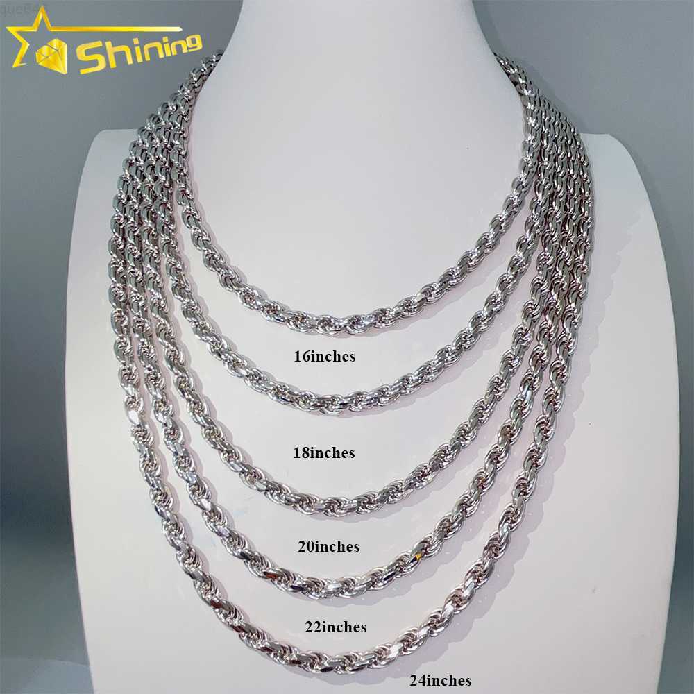 Fine Jewelry Iced Out Moissanite Diamond Pave Full Sterling Silver 925 Rope Chains for Men
Fine Jewelry Iced Out Moissanite Diamond Pave Full Sterling Silver 925 Rope Chains for Men