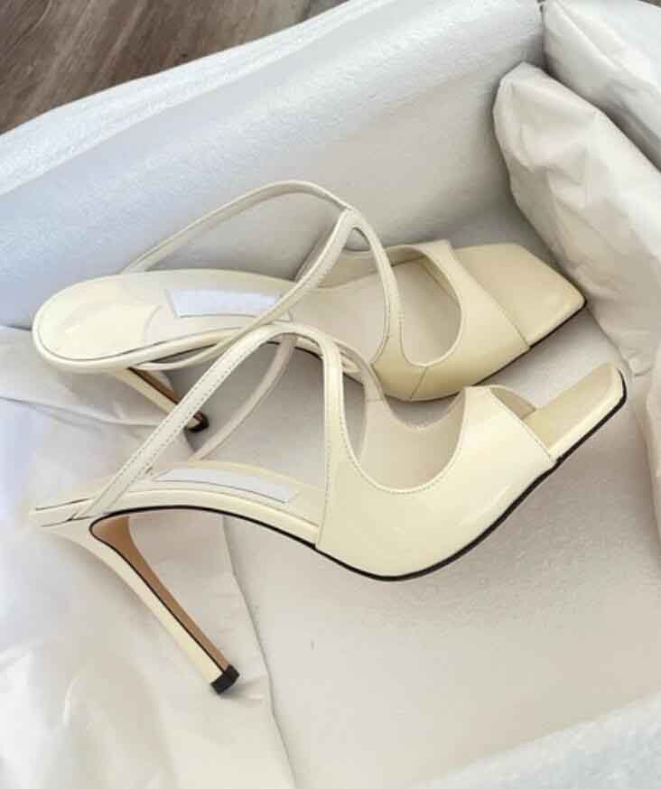 Wedding dress designer sandal women high heel Anise 95mm Satin Sandals square sandaies outdoor slide gladiator pumps open toe with box 35-43 white black blue pink