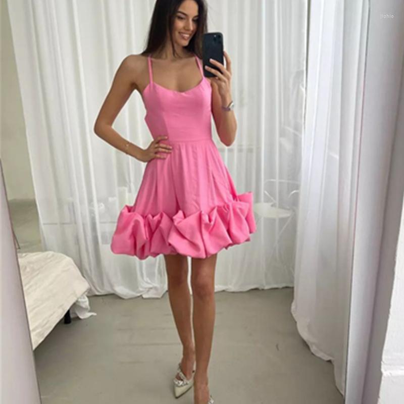 Casual Dresses Women Fashion Sexy Strap Dress Elegant V Neck High Waist Corset Halter Swing Mini Cocktail Party Evening Gown