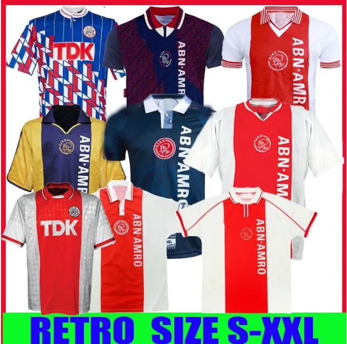 89 91 97 98 04 05 AjaXS Retro soccer shirt 1994 1995 1996 1998 2000 2001 VINTAGE RIJKAARD KLUIVERT jersey IBRAHIMOVIC BERGKAMP Football shirt
89 91 97 98 04 05 AjaXS Retro soccer shirt 1994 1995 1996 1998 2000 2001 VINTAGE RIJKAARD KLUIVERT jersey IBRAHIMOVIC BERGKAMP Football shirt