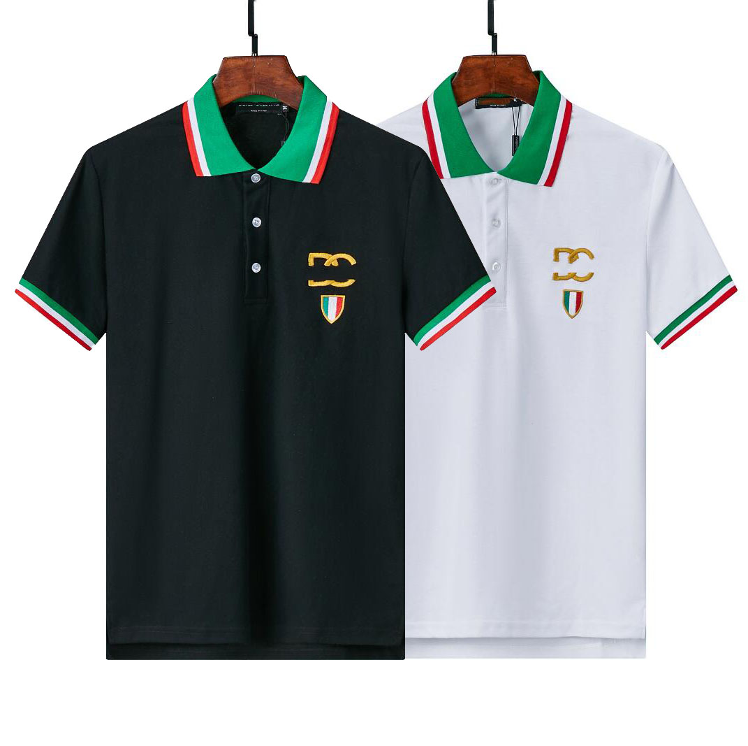 2023 New Designer Men's Polos T Shirt Slim-Fit Stand Collar Logo Embroidery Luxury Polo Shirts Summer Casual Breathable Prue Cotton Tops for Mens, White 
2023 New Designer Men's Polos T Shirt Slim-Fit Stand Collar Logo Embroidery Luxury Polo Shirts Summer Casual Breathable Prue Cotton Tops for Mens, White