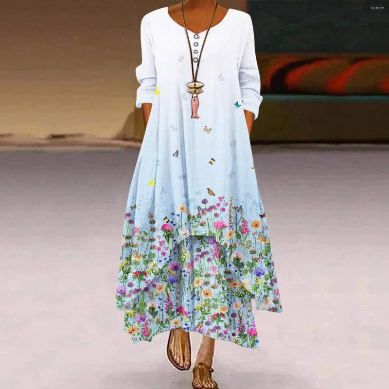 Casual Dresses Women's Summer Dress Plus Size Floral Print Bohemian Beach Loose Long Maxi, Green
Casual Dresses Women's Summer Dress Plus Size Floral Print Bohemian Beach Loose Long Maxi, Green