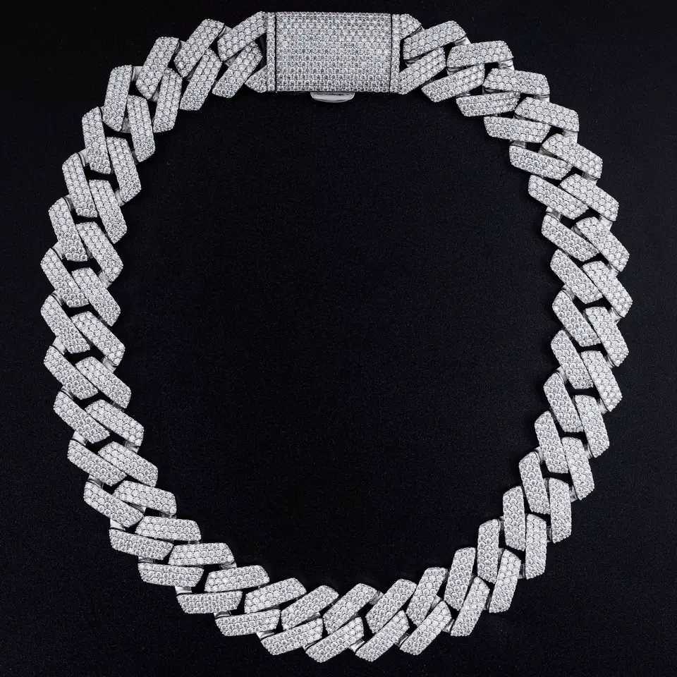 Hiphop Moissanite Diamond Cuban Link Necklace Silver Gold Plated for Men Jewelry Rapper Chains
Hiphop Moissanite Diamond Cuban Link Necklace Silver Gold Plated for Men Jewelry Rapper Chains