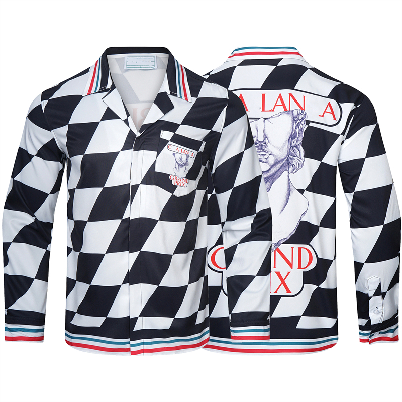 Casablanca collar French brand design F1 race suit printed long sleeve casual fashion cardigan single button men's comfortable shirt size -3XL YY 6LH1, Black
Casablanca collar French brand design F1 race suit printed long sleeve casual fashion cardigan single button men's comfortable shirt size -3XL YY 6LH1, Black