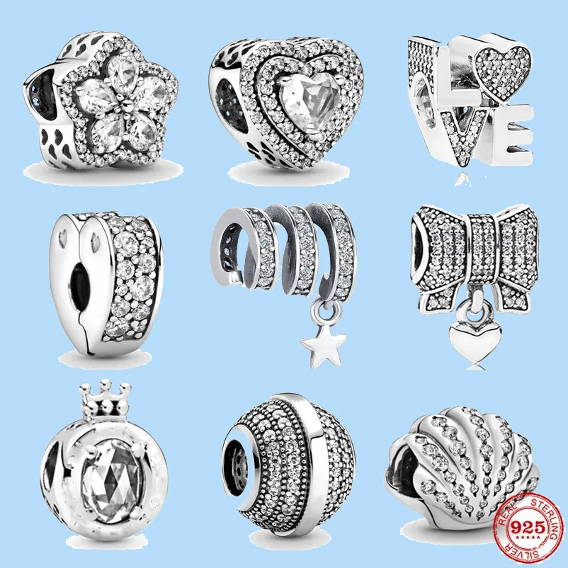 925 sterling silver charms for pandora jewelry beads DIY Pendant women Bracelets beads Zircon Shell Shining Love Heart flower
925 sterling silver charms for pandora jewelry beads DIY Pendant women Bracelets beads Zircon Shell Shining Love Heart flower