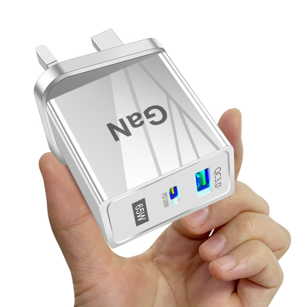 Super Fast Quick Charging PD Wall Charger Gan 65W PD33W Type c USB C Power Adapters For IPhone 12 13 14 Samsung htc lg android phone