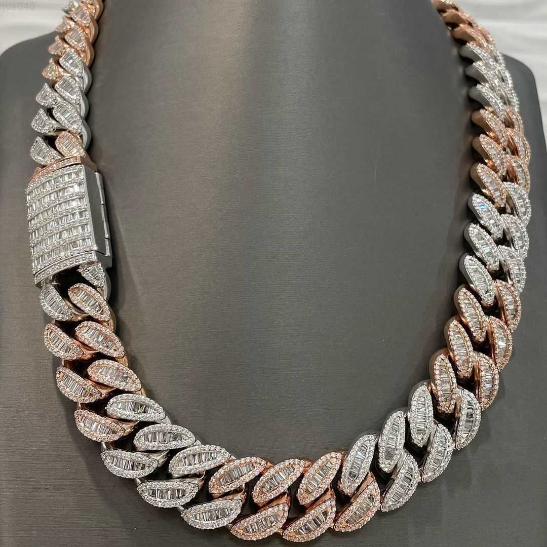 Kibo Bigboy 22mm S925 Sterling Silver 550g Twotone Rose White Bustdowns Baguette Moissanite Cuban Link Chain
Kibo Bigboy 22mm S925 Sterling Silver 550g Twotone Rose White Bustdowns Baguette Moissanite Cuban Link Chain