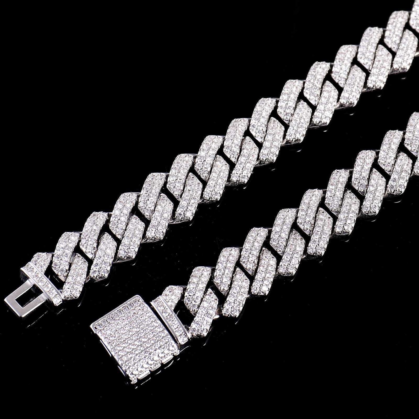 925 Sterling Silver 7-9 Inches 12mm Cuban Link Chain Moissanite Diamond Bracelet Rhodium Plated Ice Chain Diamond for Men
925 Sterling Silver 7-9 Inches 12mm Cuban Link Chain Moissanite Diamond Bracelet Rhodium Plated Ice Chain Diamond for Men