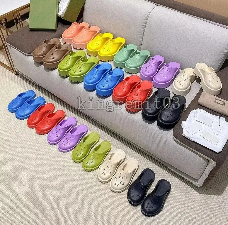 Designer Slippers Perforated G Platform Sandals Rubber Sliders Women Hole Slipper Mens Thick Bottom EVA Shoes Beach Sandal Increased Scu gGz, Black 5cm high heel
Designer Slippers Perforated G Platform Sandals Rubber Sliders Women Hole Slipper Mens Thick Bottom EVA Shoes Beach Sandal Increased Scu gGz, Black 5cm high heel