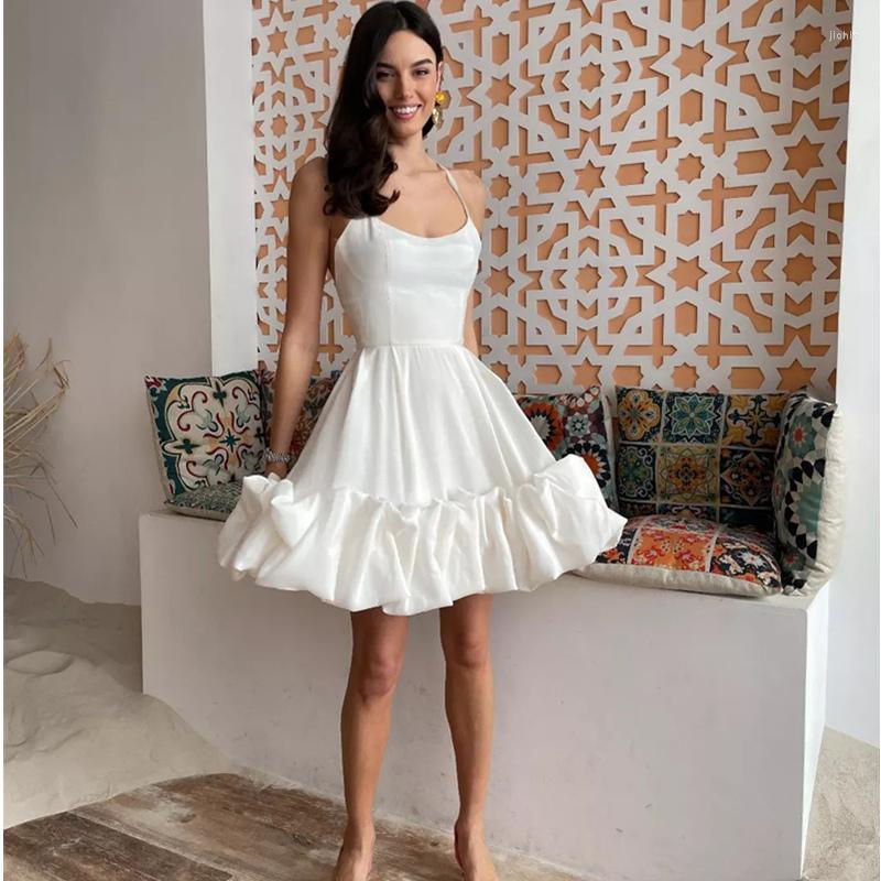 Casual Dresses Women Fashion Sexy Strap Dress Elegant V Neck High Waist Corset Halter Swing Mini Cocktail Party Evening Gown