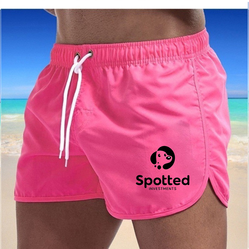 Image of Men&#039;s Standard Solid Elastic Waist Swim Trunks Swim Trunks Men Quick Dry Swim Shorts Inseam Stretch Water Beach Shorts Board Shorts