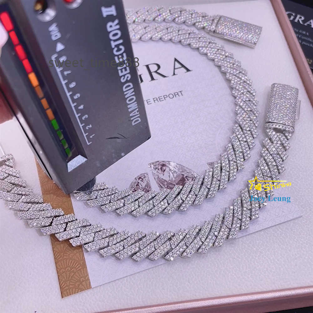 Moissanite Hip Hop Jewelry 925 Silver 10MM 12MM 13MM Iced Out Cuban Link Chain Moissanite
Moissanite Hip Hop Jewelry 925 Silver 10MM 12MM 13MM Iced Out Cuban Link Chain Moissanite