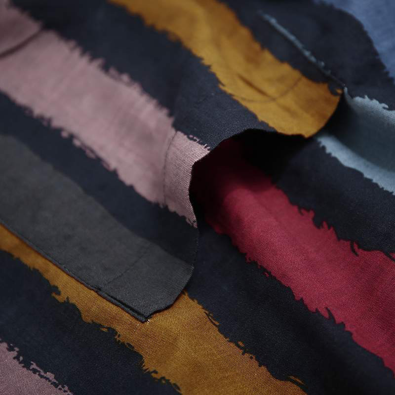 Men's Robes Men's Nightgown Robes Arabian Striped Shirt Ethnic Clothing Long Sleeves Retro Kimono House Skirt Cotton Bathrobe Lingerie 23051