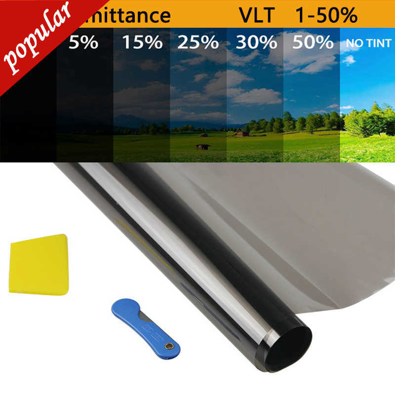 

New 300cmx50cm Black Car Window Foils Tint Tinting Film Roll Car Auto Home Window Glass Summer Solar UV Protector Sticker Films