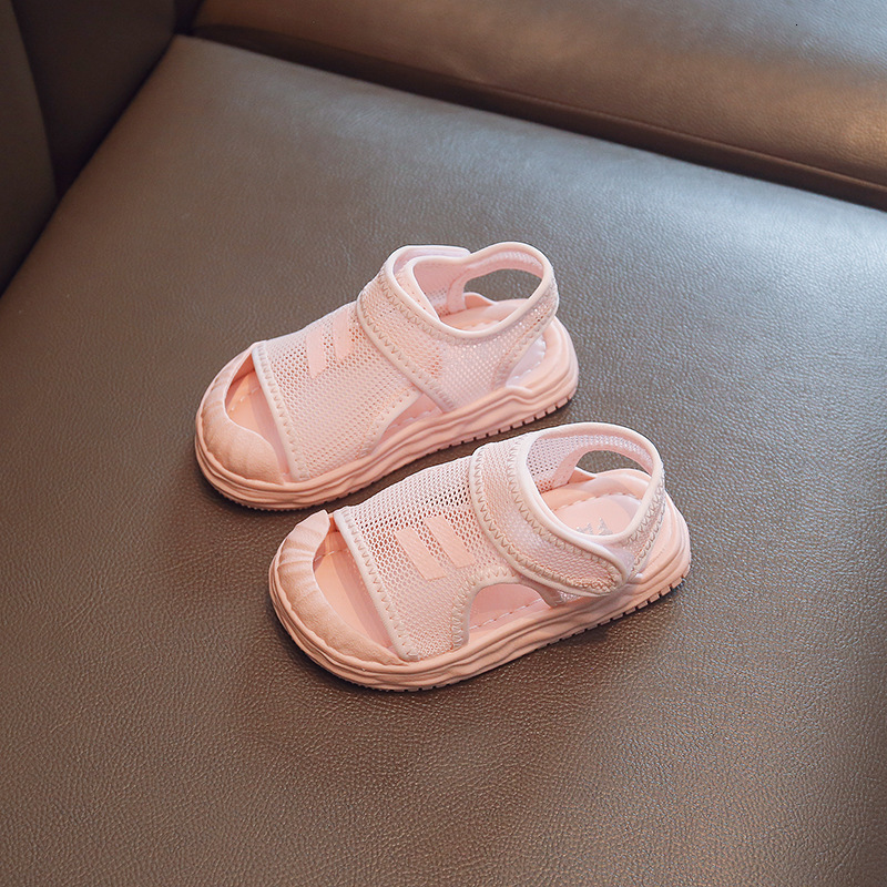 Sandals Summer Baby Boys Girls Stripes Breathable Anti-Slip Bordered Sandals Super Cool Platform Soft Soled Beach Shoes Kids F05302 230515