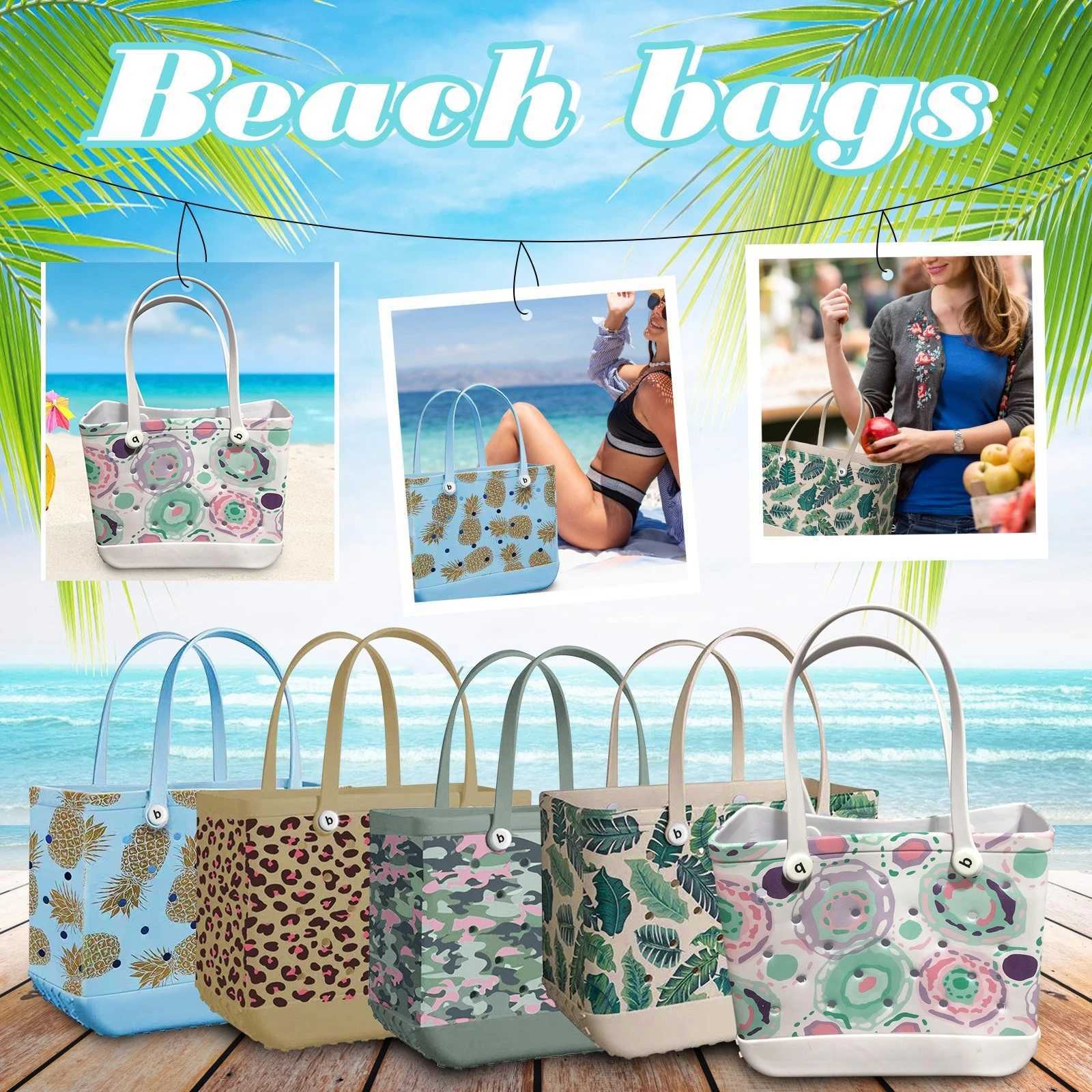 Shopping Bags Rubber Bogg Bag Summer Water Park Waterproof Outdoor Portable Travel Large Organizer Woman Shopping Storage Beach Bogg Bag