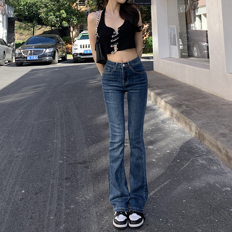 Womens Jeans ZOENOVA Flare Low Waist Loose Comfortable For Women Pants Elastic Fashion Boyfriend Style Denim Pant Trousers 230512