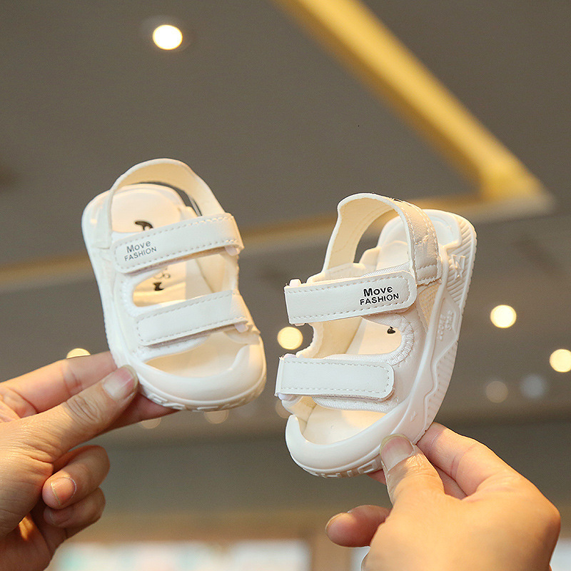 Sandals Summer Soft Bottom Children Sandals 1-4 Y Baby Boy Girl Beach Shoes Anti-kick Protection Head Toddler Functional Sandals G03281 230515