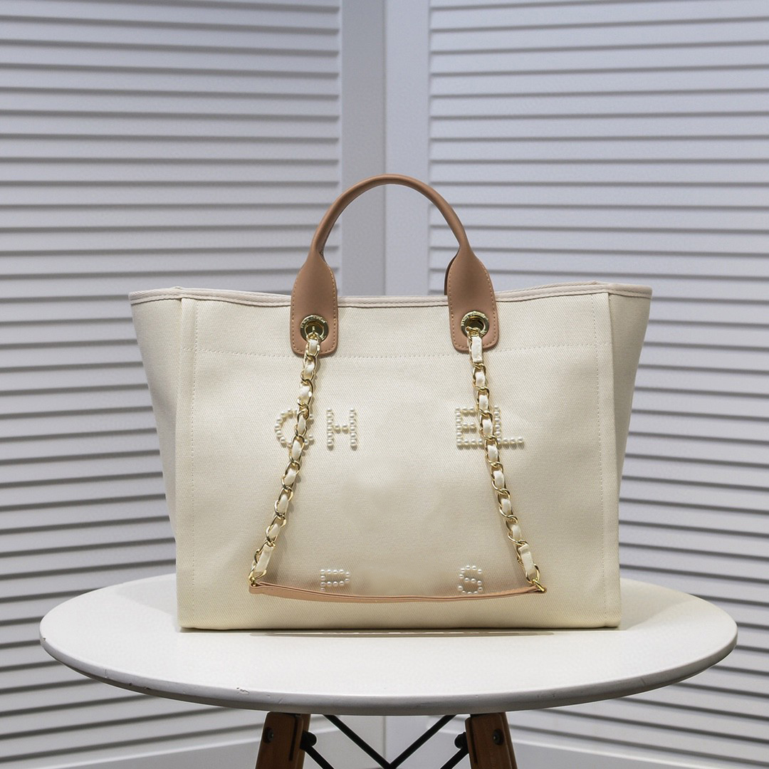 Beach Tote Womens Shopping Bag Fashion Shoulder Bag Lasies Canvas Designer Beach Bags With Chain Luxury Handbag Linen Pearls CC Crossbody Travelling Bag, Color 35(without wallet)
Beach Tote Womens Shopping Bag Fashion Shoulder Bag Lasies Canvas Designer Beach Bags With Chain Luxury Handbag Linen Pearls CC Crossbody Travelling Bag, Color 35(without wallet)