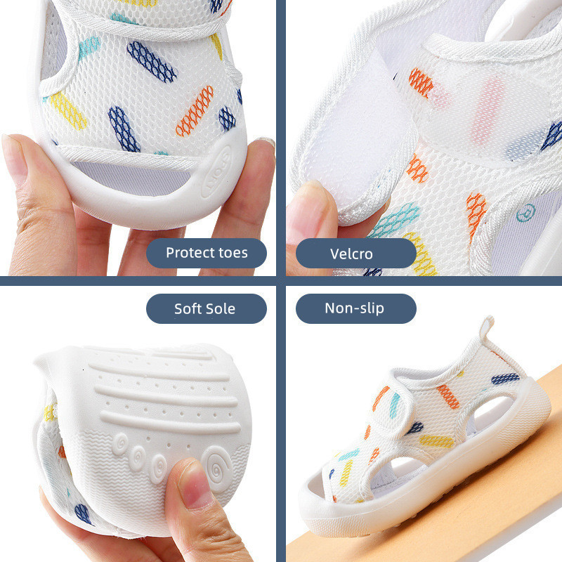 Sandals Baby Summer Shoes for 1-3 Years mesh Sandals for Baby Boys Girls Soft Bottom Non-slip Sports shoes for toddlers 230515