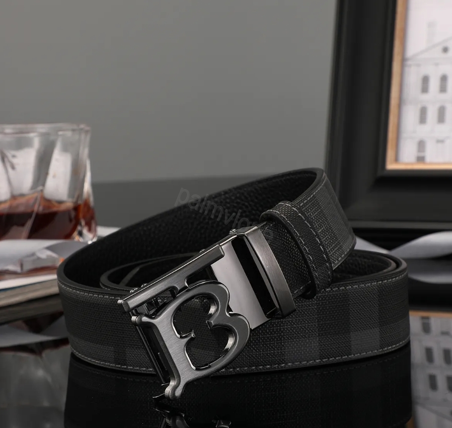 mens Plus Size belt Automatic buckle Designer b belt luxury gift stripe Letter buckle belts belts gold and silver black buckle casual width 3.5cm size 105-130cm