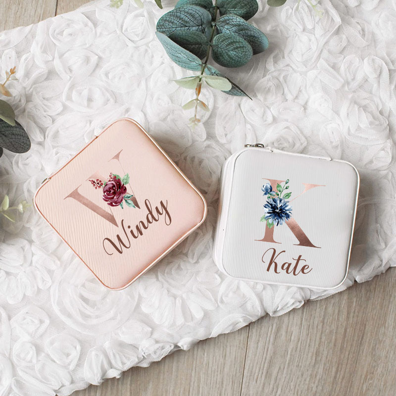Jewelry Boxes Custom Jewellery Box Anniversary Bride Bridesmaid Girlfriend Bachelorette Party Gift Custom Jewelry Display Travel Jewelry Case 230512