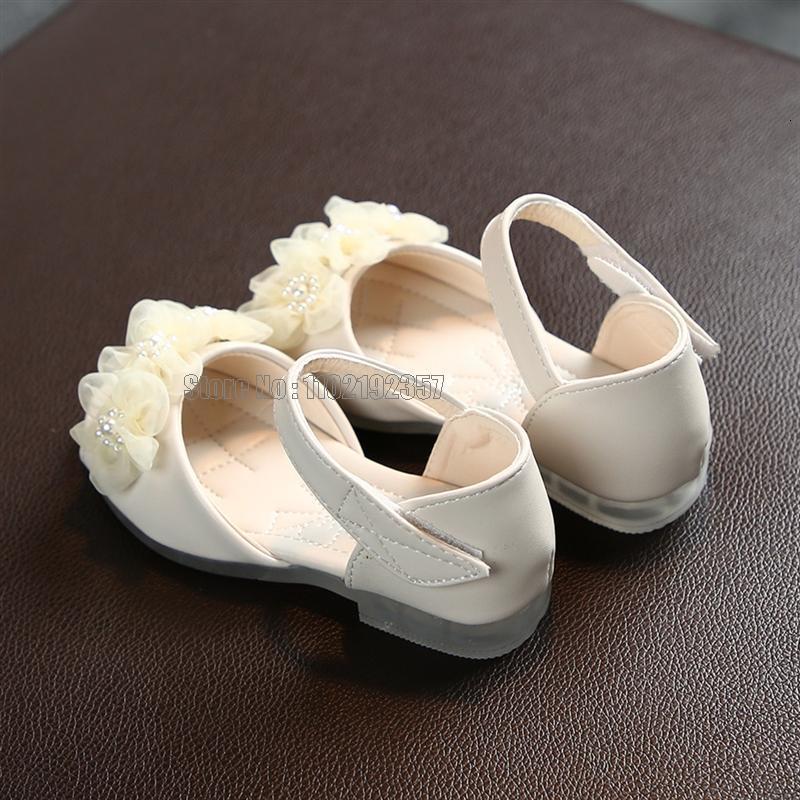Sandals Sandals Toddler Infant Kids Baby Girls Pearl Floral Party Leather Princess Children Shoes 230515