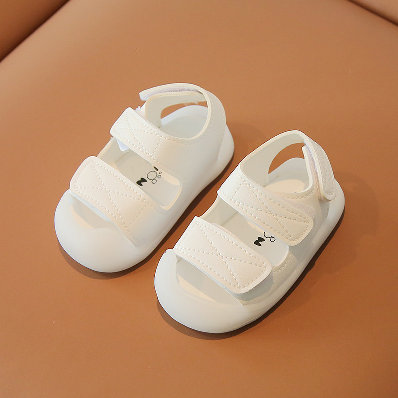 Sandals Summer Children Korean Boy Sandals Children Baby Beach Shoe Hook Loop Hollow Non-slip Shoes For Baby Girl Boy Toddler Shoe 230515