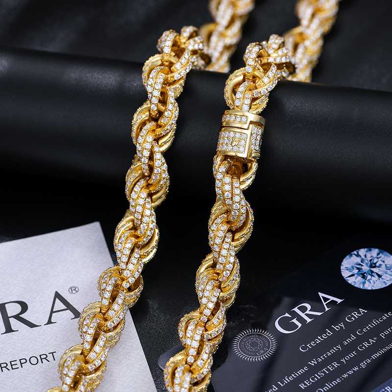 Pass Diamond Tester 8mm 12mm Full Vvs Moissanite Iced Out Rope Chain 925 Sterling Silver Men Hip Hop Jewelry Twisted Necklace
Pass Diamond Tester 8mm 12mm Full Vvs Moissanite Iced Out Rope Chain 925 Sterling Silver Men Hip Hop Jewelry Twisted Necklace
