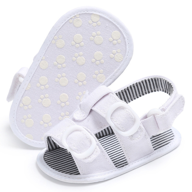 Sandals born Baby Shoes Boy Girl Denim Canvas Summer Soft-sole Slipper Cotton Infant First Walkers Toddler Crib Sandals 230515