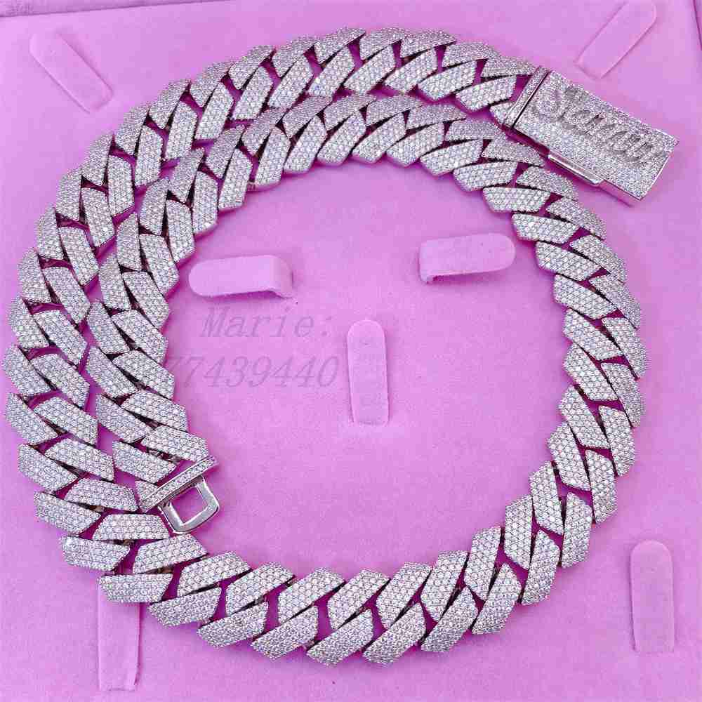 Men 925 Sterling Silver Moissanite Diamond Cuban Link Chain Jewelry Necklaces Custom Hip Hop Jewelry
Men 925 Sterling Silver Moissanite Diamond Cuban Link Chain Jewelry Necklaces Custom Hip Hop Jewelry