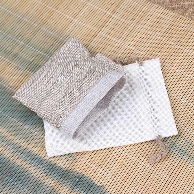 Jewelry Pouches Bags 50 PcsLot Heart Shape Jute Drawstring Bags 10x14cm Jewelry Small Pouches Wedding Christmas Gift Package Pocket 230512