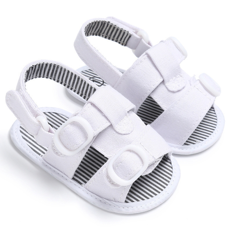 Sandals born Baby Shoes Boy Girl Denim Canvas Summer Soft-sole Slipper Cotton Infant First Walkers Toddler Crib Sandals 230515