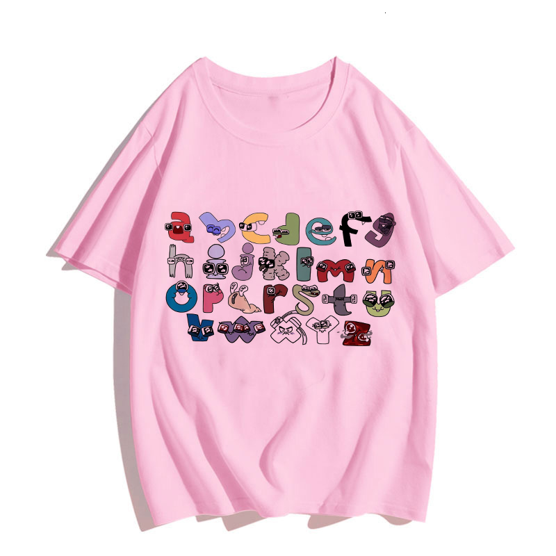 Polos Summer Fashion Childrens Alphabet Lore Harajuku Tshirt Boys Shirt Girls Clothes Print Cartoon Shirts Kids 230512